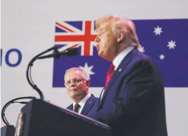  ??  ?? MATES? Australian Prime Minister Scott Morrison and American President Donald Trump.