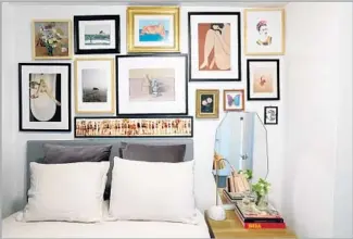  ??  ?? FISCHEL-BOCK redesigned this bedroom in her Los Angeles home using her own software to virtually try out different looks and styles to make the most of vertical square footage.