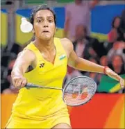  ?? PTI PHOTO ?? Rio silver medallist PV Sindhu was seen wearing a rival company’s attire for many of her matches during the Olympics.
