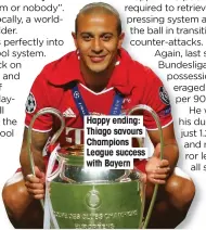  ??  ?? Happy ending: Thiago savours Champions League success with Bayern