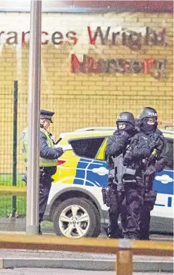  ?? Picture: Steve MacDougall. ?? Police at the armed siege.