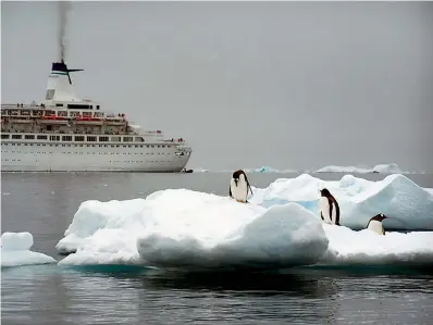  ?? Jill Schensul/The Record/TNS ?? ■ According to recent research from a global collaborat­ion of scientists, the Antarctic ice sheet has tripled its rate of ice loss over the last 25 years.