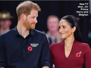  ??  ?? New TV deal... for Prince Harry and Meghan