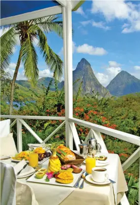  ?? ANSE CHASTENET ?? Anse Chastenet resort on St. Lucia has vegan cooking classes, a vegan restaurant and a vegan beer brewery.