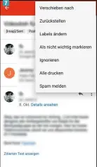  ??  ?? Tipp 7: Ignorieren Sie eine E-Mail-Adresse, werden alle weiteren Mails dieses Absenders direkt in den Papierkorb befördert.