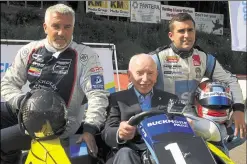  ?? Pic: Steve Crispe ?? Then owner John Surtees, centre, opening the new circuit with Paul Hollywood and Scott Malvern