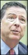  ??  ?? FBI Director James Comey wrote two letters to Congress on the Clinton email matter late in the election.