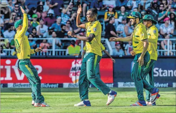  ??  ?? Sidelined: Young fast bowler Lungi Ngidi debuted in dazzling style in a T20 match between South Africa and
Sri Lanka earlier in the year. He and other black South African cricketers have seized the opportunit­y to represent their country with gusto and...