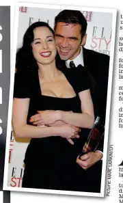  ?? Picture:MARCLARKIN/LFI ?? Another Galaxy: Mouret with Dita Von Teese in 2006
