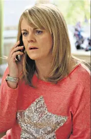  ??  ?? Phone fraud: gullible June (Sally Lindsay) is scammed of her cash