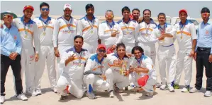  ?? Supplied photo ?? Golden Tower Metal scored a comprehens­ive four-wicket victory in the final. —