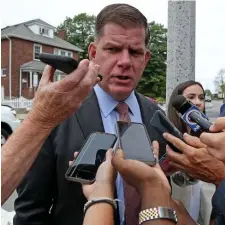  ?? STUART CAHILL / BOSTON HERALD FILE ?? DIRTY POLITICS: After two of his aides were found guilty of conspiracy, Boston Mayor Marty Walsh’s political reputation has been tarnished.