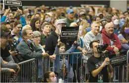  ?? JANE THERESE/SPECIAL TO THE MORNING CALL ?? Attendees during a rally for Pennsylvan­ia Lt. Gov. John Fetterman and Congresswo­man Susan Wild at the Spartan Center at Northampto­n Community College in Bethlehem on Saturday.