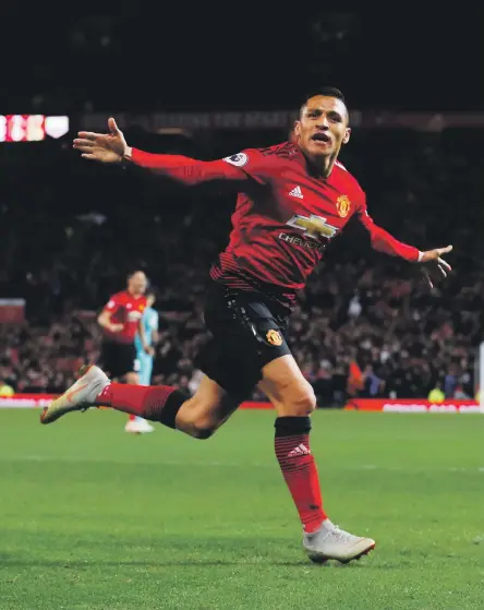  ?? Reuters ?? Alexis Sanchez had Manchester United fans rejoicing with his late winner against Newcastle United at Old Trafford