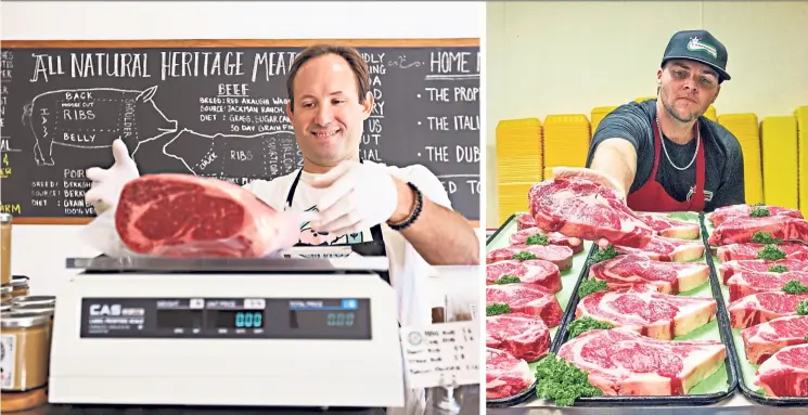  ?? — Photos: TNS ?? Kaufmann is part of a new generation of butchers catering to health-conscious Americans who favour organic and non-GMO foods.