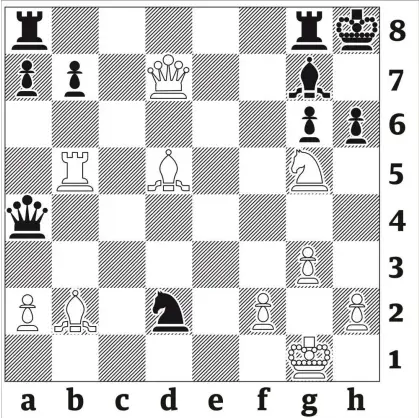  ?? ?? 3881: Frank Parr v George Wheatcroft, City of London championsh­ip 1938, White to move and win