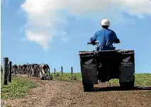  ?? PHOTO: ANDY JACKSON/FAIRFAX NZ ?? The number of notices, warnings and letters issued to farmers by WorkSafe NZ dropped from 550 to 328 during 2014-2015.