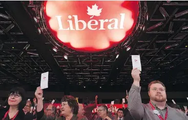  ?? THE CANADIAN PRESS FILES ?? Federal Liberal officials told MPs at a caucus retreat that the party has recently signed up more than 15,000 people as volunteers. The number of monthly grassroots donors is also at its highest level ever, they said.