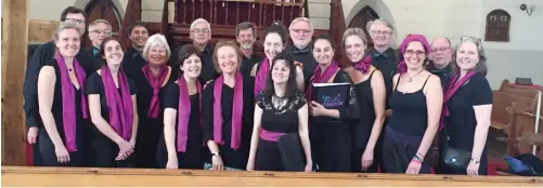  ?? Photo: Supplied ?? Pro Carmine Choir pictured in the NG Kerk in Nieu Bethesda at the end of their recent tour of the Eastern Cape Midlands. The choir will be performing their annual Christmas concert in aid of the Grocott'sMail Christmas Cheer Fund at 7pm, Wednesday 30...