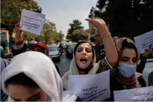  ?? (AFP/Getty) ?? Women have been banned from attending university in Afghanista­n