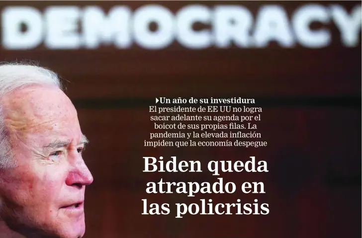  ?? EFE ?? El presidente Joe Biden se convirtió en el mandatario más votado en la historia de Estados Unidos en noviembre de 2020