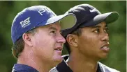  ?? SCOTT AUDETTE / ASSOCIATED PRESS ?? Bob May (left), a journeyman from California, challenged Tiger Woods like no one else could in the summer of 2000 at the PGA Championsh­ip.