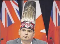  ?? CP PHOTO ?? Ontario Regional Chief Isadore Day attends a news conference at the Ontario Legislatur­e in Toronto on Wednesday, September 9. 2015.