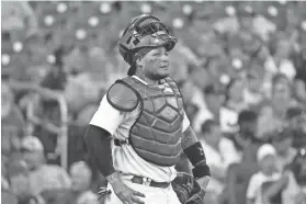  ?? JEFF ROBERSON/AP ?? Cardinals catcher Yadier Molina, seen Tuesday during a game against the Tigers, announced Wednesday that next season will be his last.