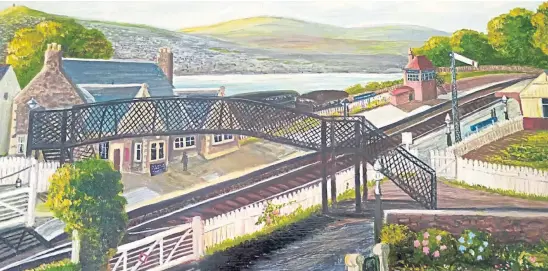  ?? ?? The late north-east Fife artist Helen Wallace painted this picture of the old Newport East Station in around 1969. Read more below.
