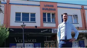  ?? PHOTO: CONTRIBUTE­D ?? CBD TRANSFORMA­TION: Justin Eastwell of Colliers Internatio­nal Toowoomba points to recent CBD sales as an indicator of strong interest in the inner city market.