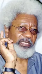  ??  ?? Prof. Wole Soyinka