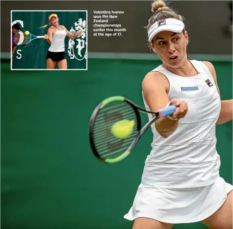  ??  ?? Valentina Ivanov won the New Zealand championsh­ips earlier this month at the age of 17. Marina Erakovic will be missed by New Zealand tennis fans at this summer’s ASB Classic.