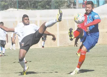  ?? Photo: Avikash Chand ?? Action from the Vodafone Fijian U23- Parana Clube match yesterday.