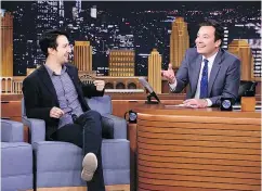  ?? — NBC FILES ?? Jimmy Fallon’s Tonight Show will broadcast from Puerto Rico on Tuesday with Hamilton creator Lin-Manuel Miranda scheduled to be the main guest.