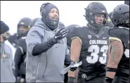  ?? Cliff Grassmick / Staff Photograph­er ?? Colorado defensive coordinato­r Chris Wilson said recently he’s ready to embrace the challenge of assembling a solidified unit while also keeping the defensive line as strong as it showed for most of the 2020 season.