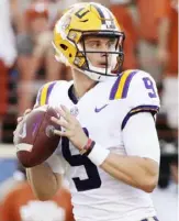  ??  ?? Quarterbac­k Joe Burrow has driven the transforma­tion of LSU’s offense.