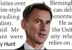  ?? ?? CLAIM Chancellor Jeremy Hunt