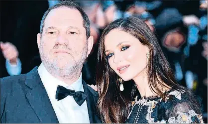  ?? ANADOLU ?? Weinstein y Georgina Chapman, hace dos años, en un estreno del Festival de Cannes