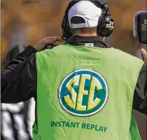  ?? ICON SPORTSWIRE / AP ?? To limit how much time is taken up and to prevent heightened frustratio­ns on teams, replay reviews could be restricted to just two minutes with the latest NCAA rules committee proposal, to be considered by the oversight committee in April.