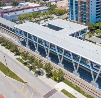  ??  ?? Sunshine Station
West Palm Beach is the current terminus for Wes Edens’ Brightline service to Miami. “We’ll know how it does in 2023.”