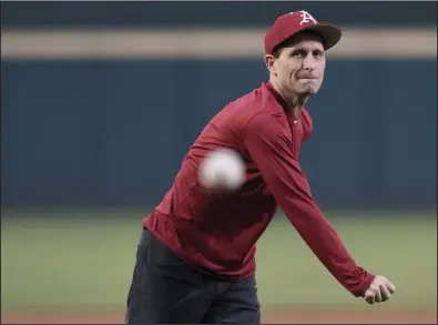  ?? it.”
(NWA Democrat-Gazette/Charlie Kaijo) ?? University of Arkansas men’s basketball Coach Eric Musselman said he is a passionate baseball fan. “I love reading about baseball, I love watching games,” Musselman said. “I know a lot of people think it’s slow, but I love