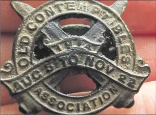  ??  ?? The Old Contemptib­les Associatio­n lapel badge