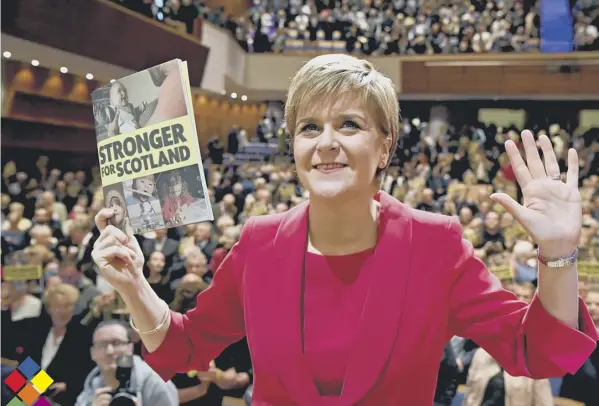  ??  ?? 0 Nicola Sturgeon launched the SNP’S general election manifesto in front of an audience of supporters in Perth yesterday