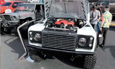  ??  ?? 03
The supercharg­ed V8 Defender caught our eye at the SEMA Show.