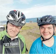  ??  ?? LUCKY ESCAPE: Timon Austin, left, and Ethan Scanlan, 13, were attacked at knifepoint while cycling in Victoria Drive at the weekend