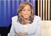  ?? ?? Oprah Winfrey said she wanted to “stop shaming other people for being overweight and more importantl­y to stop shaming ourselves”