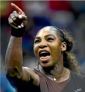  ?? GETTY IMAGES ?? Sererna Williams reserved her best serve in the US Open women’s singles final for umpire Carlos Ramos.