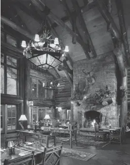  ?? PHOTOS: WHITEFACE LODGE ?? The stunning Adirondack-style dining room at Whiteface Lodge in Lake Placid.