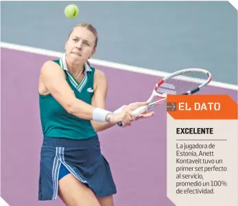  ?? ?? Annet Kontaveit inició su participac­ión en este torneo con un gran partido.