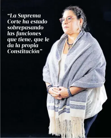  ?? ROBERTO HERNÁNDEZ ?? Lenia Batres, integrante de la segunda sala de la Suprema Corte de Justicia de la Nación